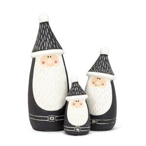 (Set of x3) Abbott Collection - Handpainted Cement Christmas Gnomes